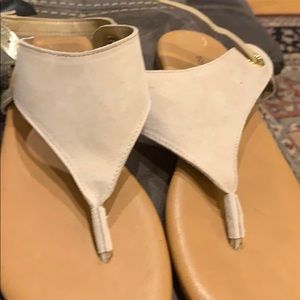 Italian sandals suede sand color size 7.5